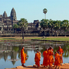 Monks At Angkor Wat