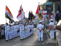 Indian Navy Band Outside Taj Tower
